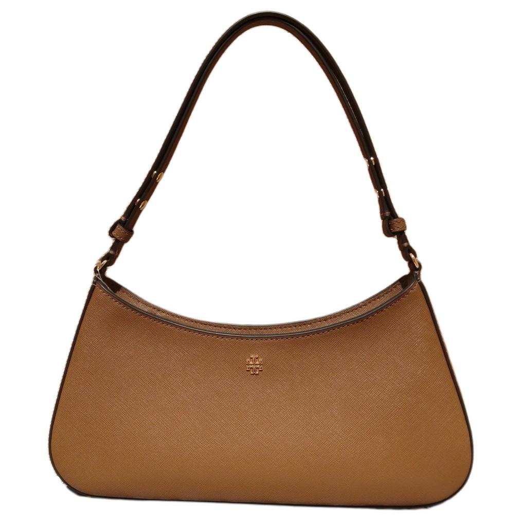 

TORY BURCH Сумка через плечо с золотой фурнитурой, женская коричневая