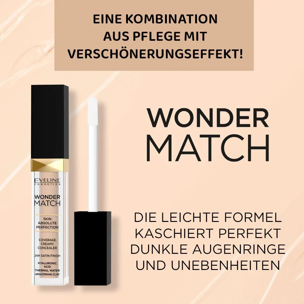 Жидкий консилер Eveline Cosmetics Wonder Match No 01 Light ‎Eveline Cosmetics — фото 3