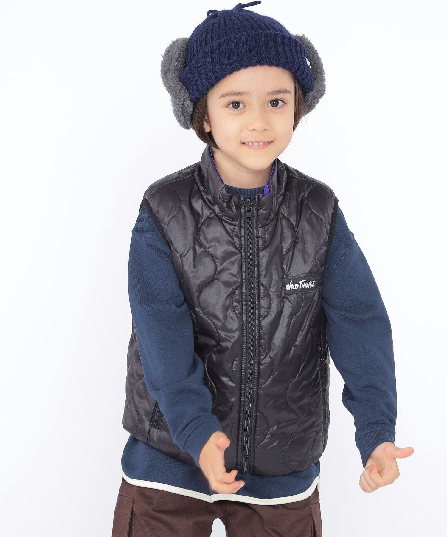WILD THINGS: 100~125 см / Двусторонний жилет Ships Kids, purple