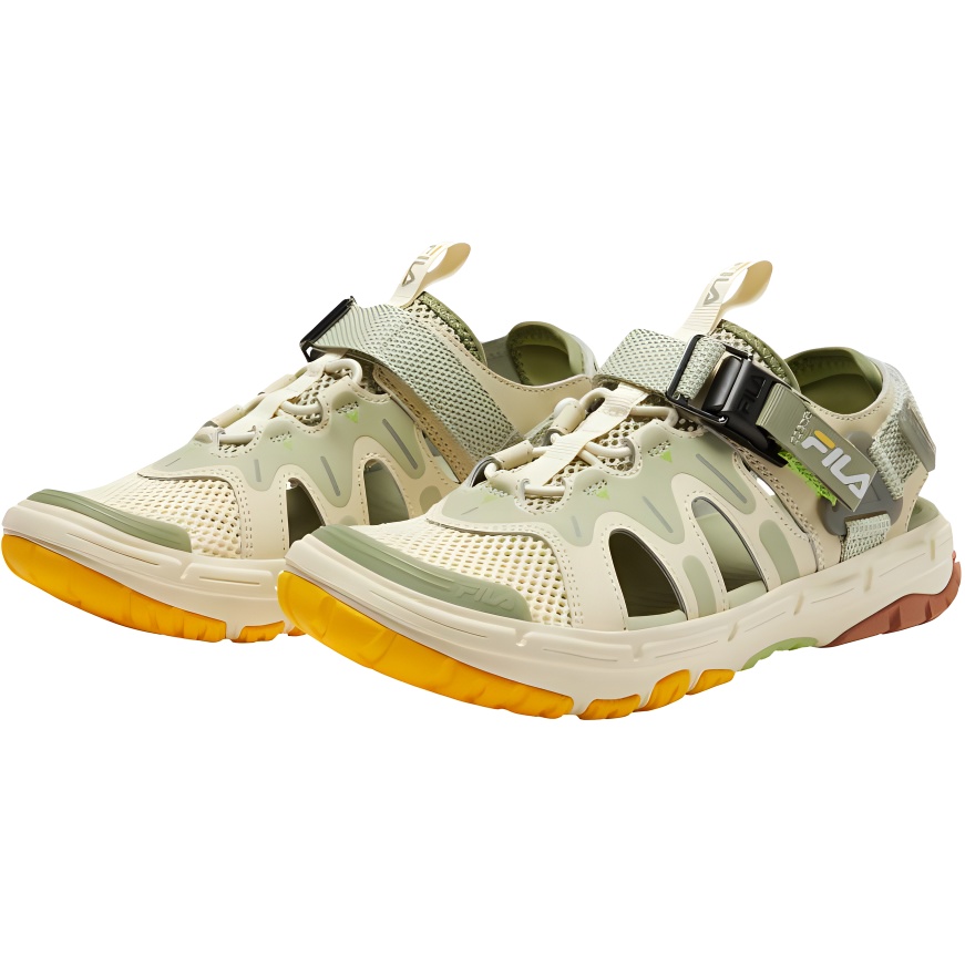Детские сандалии Beetle Lightweight Shock Absorbers с низким верхом FILA KIDS, желтый/зеленый — фото 3