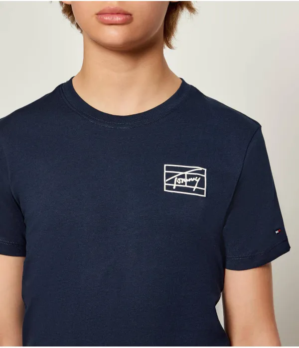 Футболка с подписью Regular fit Tommy Hilfiger, синий — фото 4