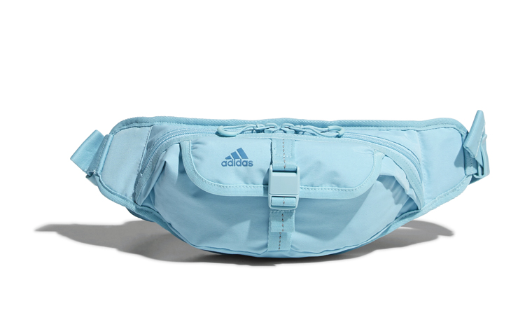 

Полиамидная поясная сумка через плечо, слинг-бэг, фанни-пак обычный унисекс светло-голубой Adidas