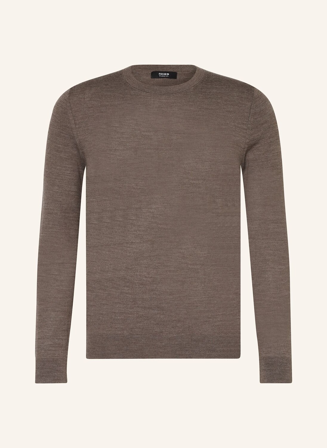 

Свитер wessex из шерсти мериноса REISS, коричневый
