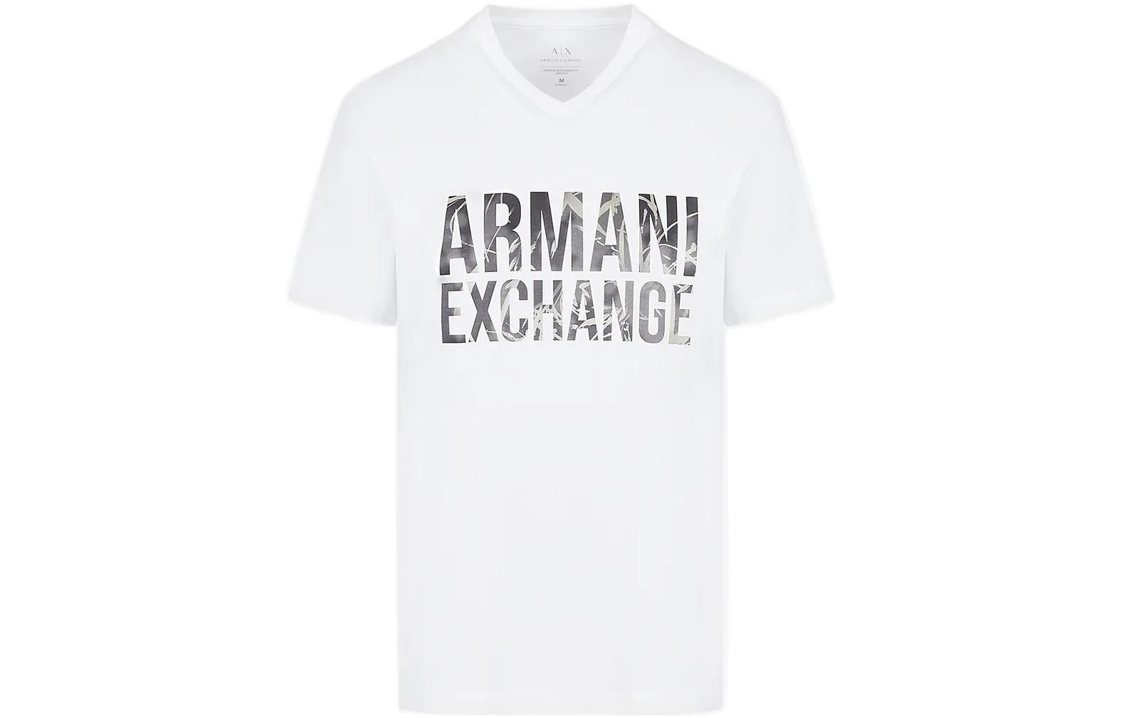 

ARMANI EXCHANGE Футболка AE SS23 мужская белая, Белый, ARMANI EXCHANGE Футболка AE SS23 мужская белая