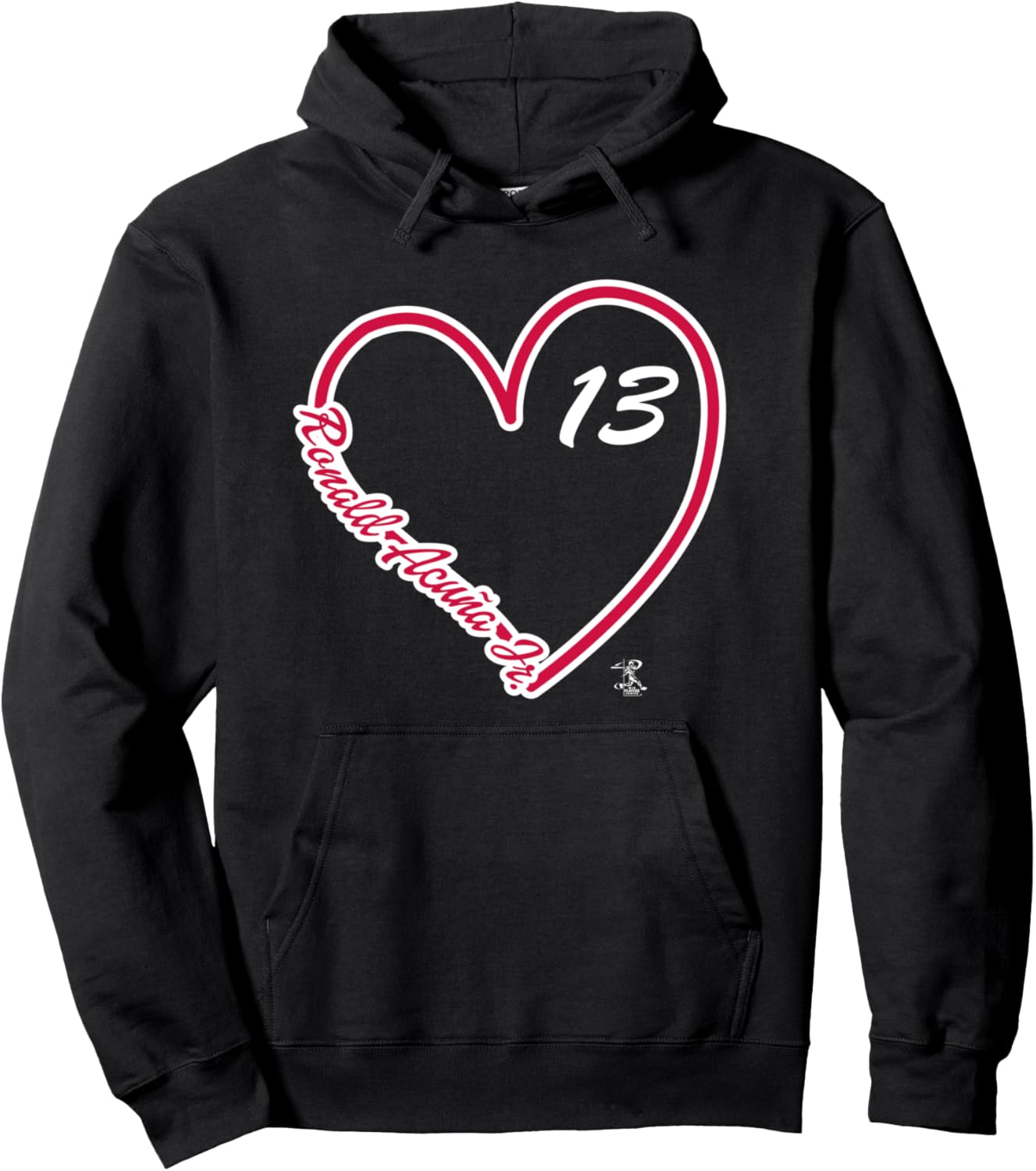 

Худи с надписью Ronald Acuna Jr Heart Script Gameday Ballpark Mvp, черный