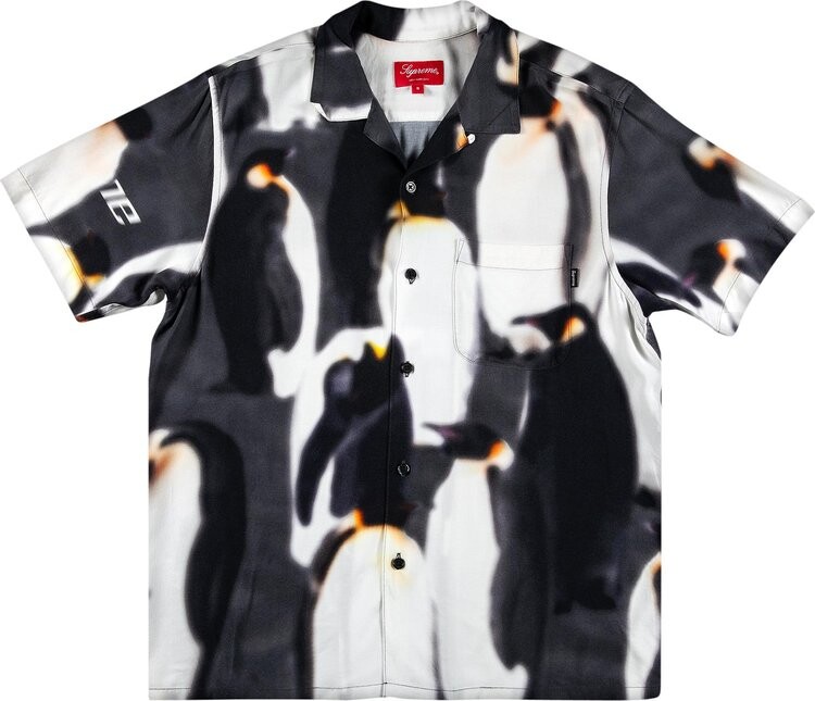 

Рубашка Supreme Penguins Rayon Short-Sleeve Shirt 'Black', черный