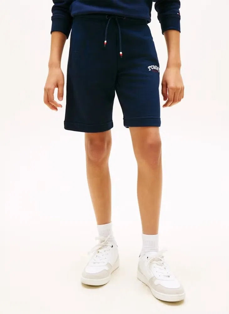 Шорты спортивные с вышивкой логотипа Tommy Hilfiger, темно-синий