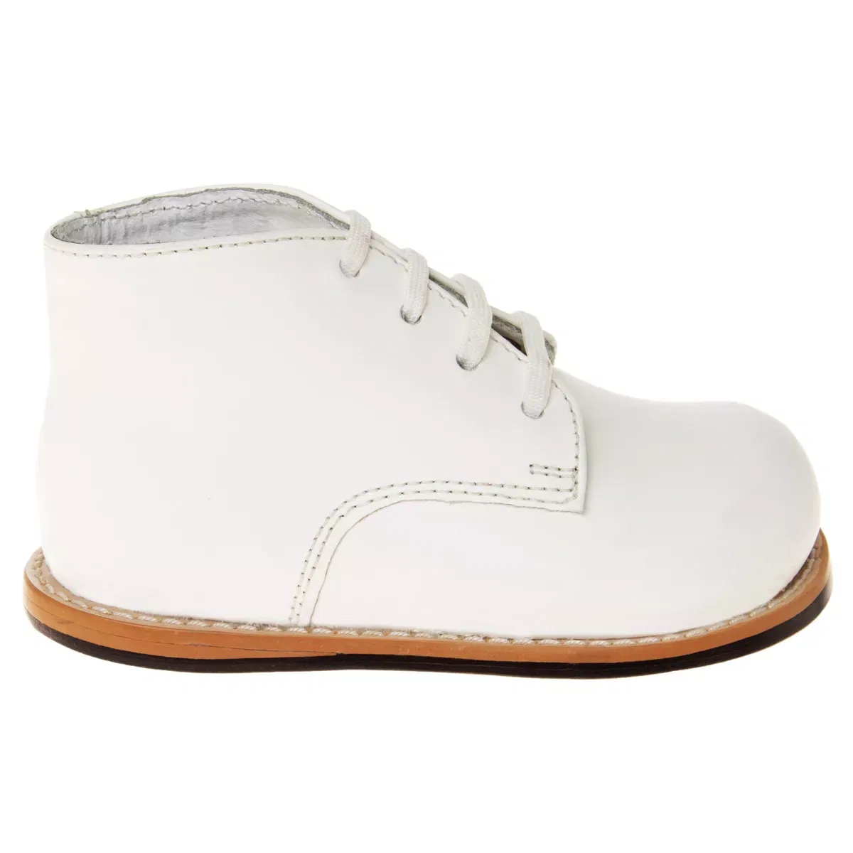Детские туфли для первых шагов на широкую стопу с натуральной кожей Josmo Shoes, White — фото 3