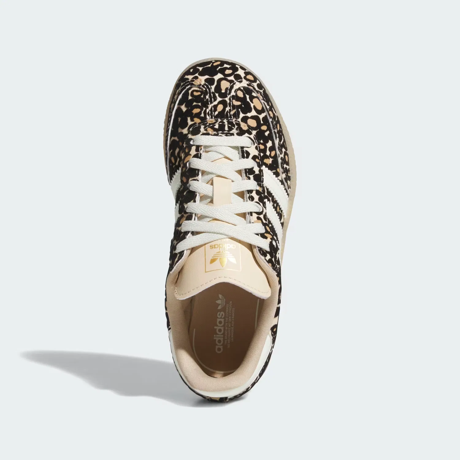 Детские кроссовки с кожаным верхом Samba OG C Adidas Originals, Sand Strata/Ivory/Gum — фото 2