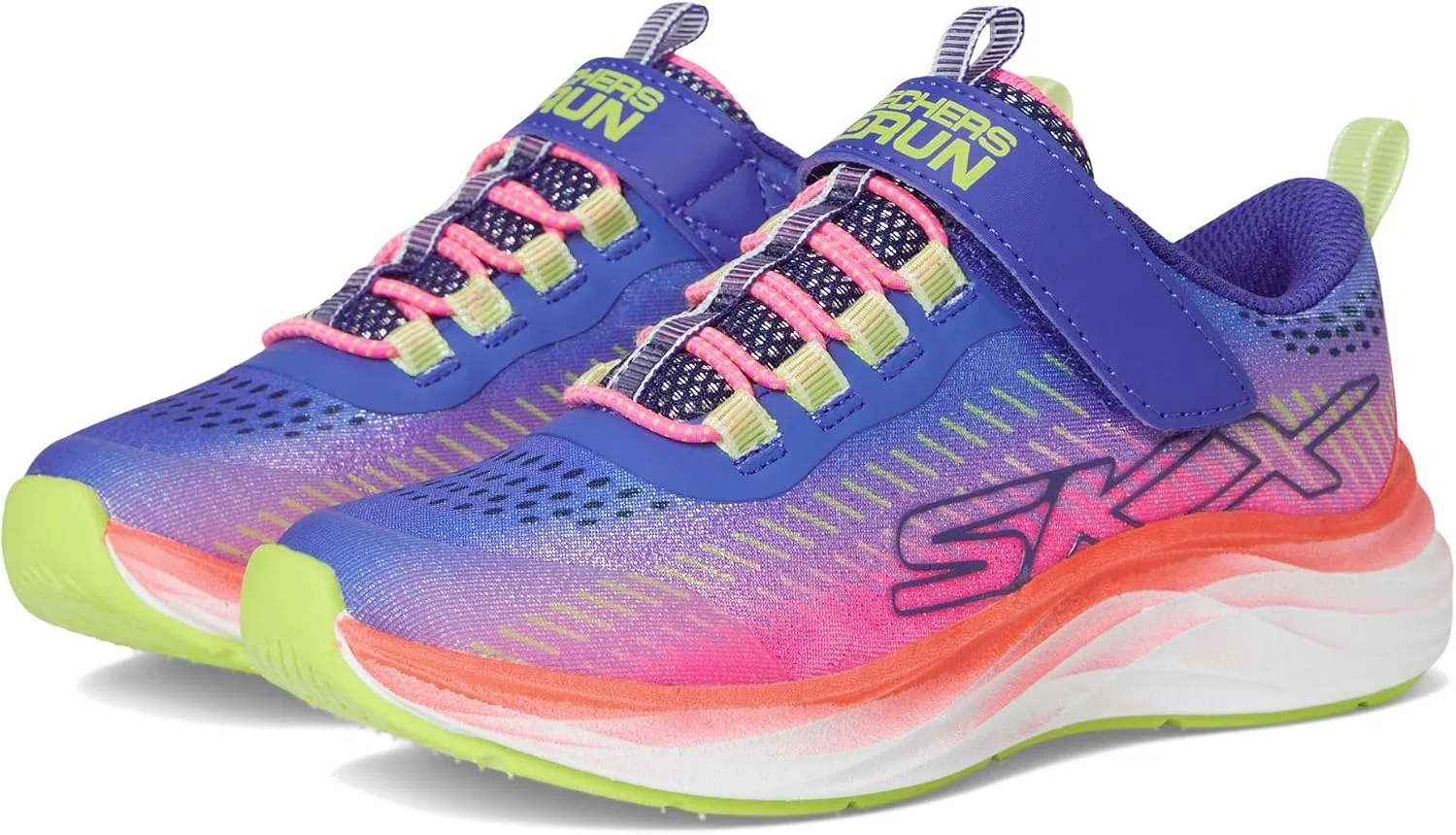 Детские кроссовки для девочек с блестками Go-Run Accelerate-Glitter Soul Skechers, Navy/Multi