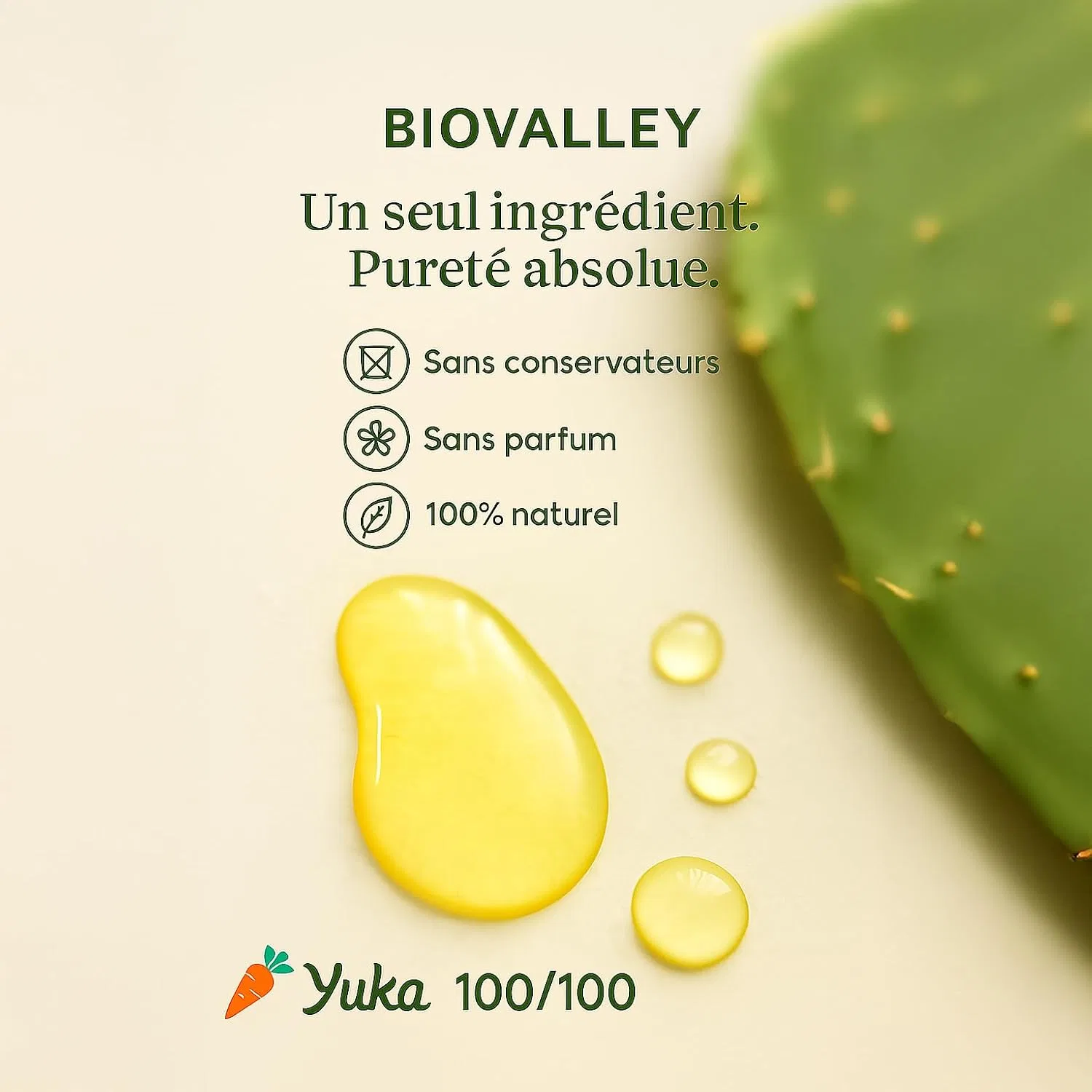 Масло для лица BIOVALLEY Organic Cactus Pear Oil, 15 мл, с Gua Sha и повязкой — фото 4