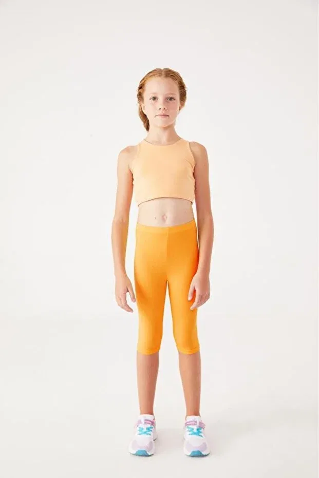 Детские леггинсы для девочек капри Almila, Orange