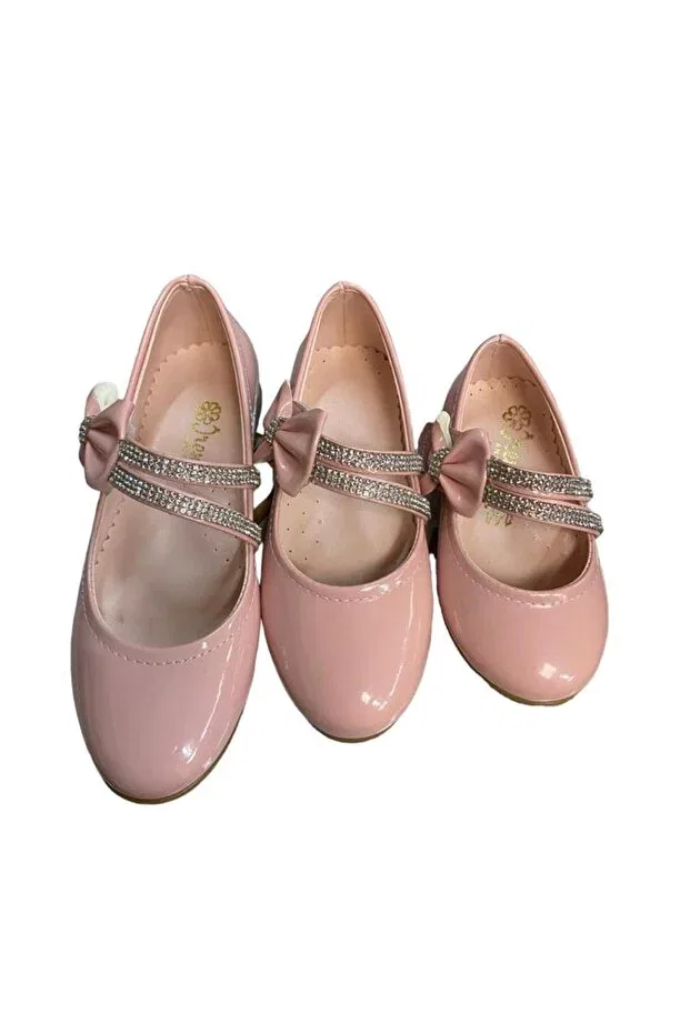 Детские балетки для девочек с коротким каблуком Iremsu, Pink