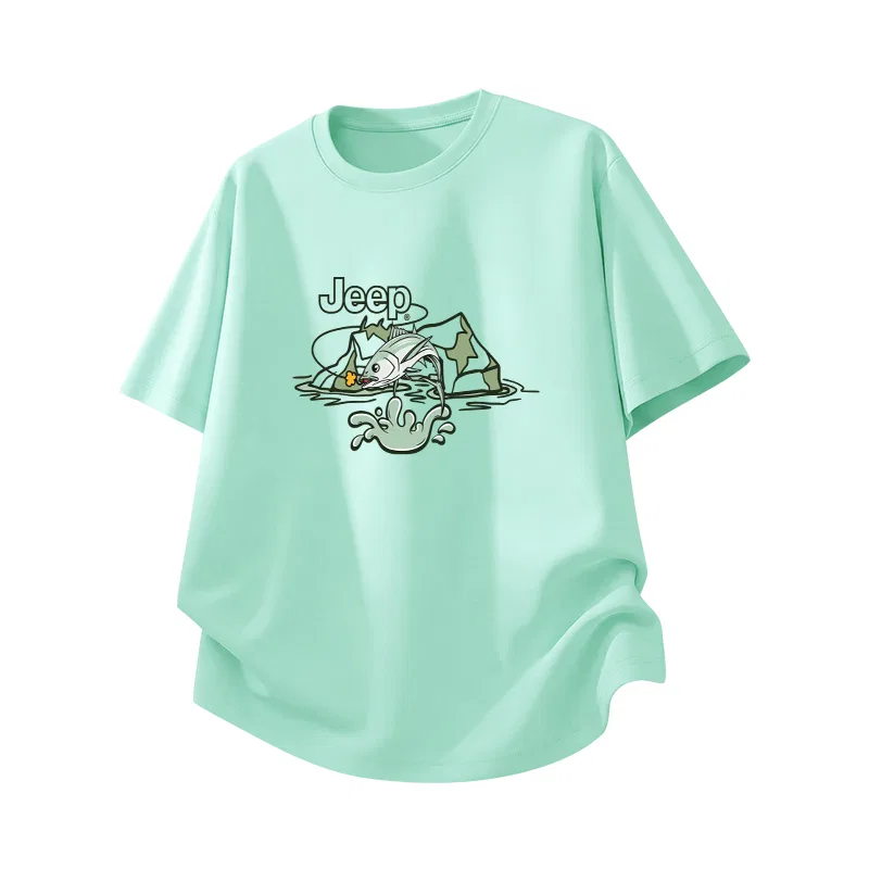 Детская футболка с коротким рукавом Iceberg Sardine Jeep, Light Blue Green/E