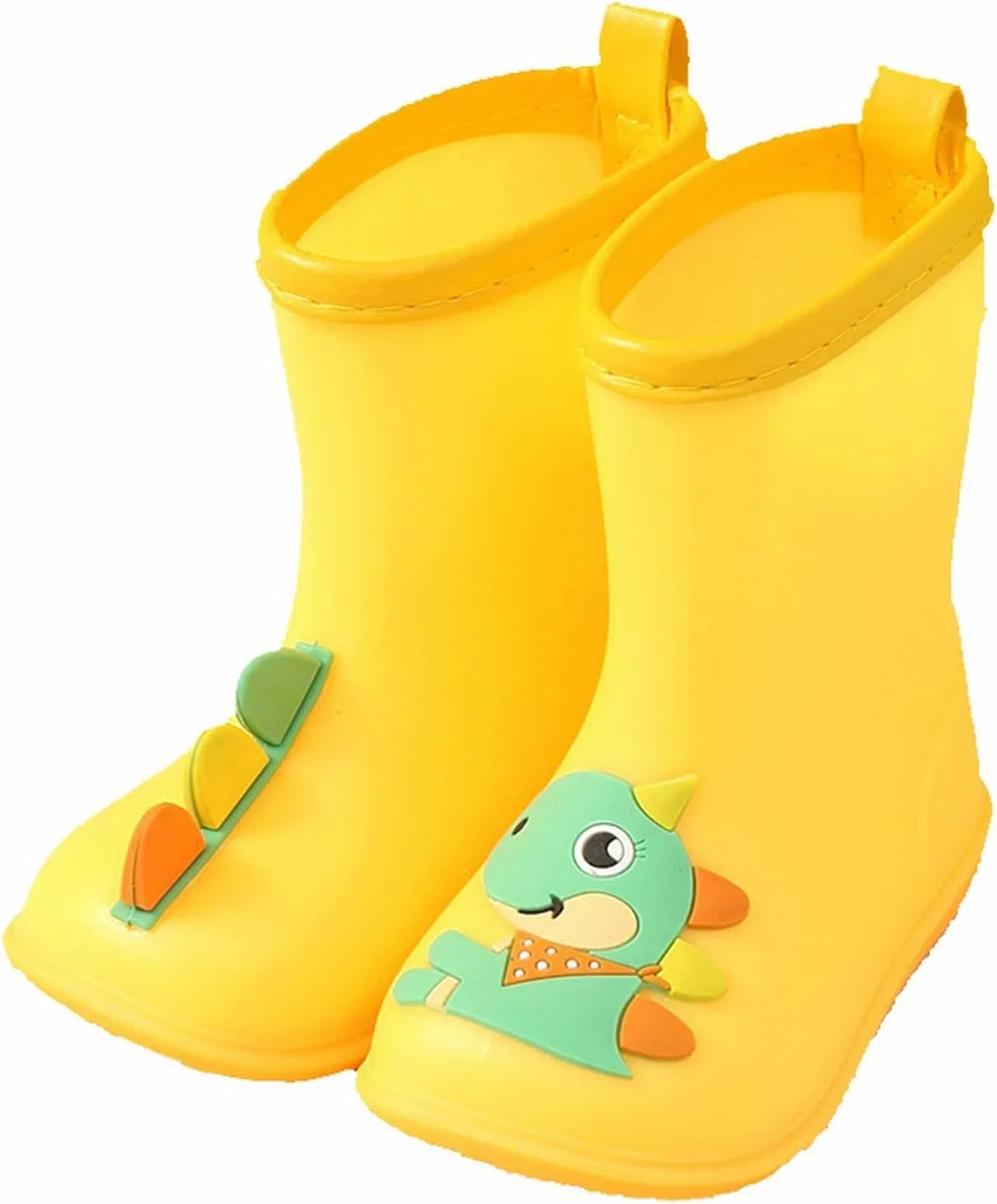 Детские сапоги для девочек с принтом динозавра Rain Boots, Yellow