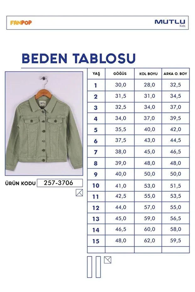 Детская куртка для девочек хлопковая Mutlu basic gabardine girls' jacket Mutlu Kids, Green — фото 4
