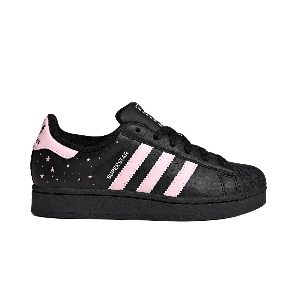 Детские кроссовки для скейтбординга с ручной росписью Adidas Originals Superstar 2, Черный — фото 3