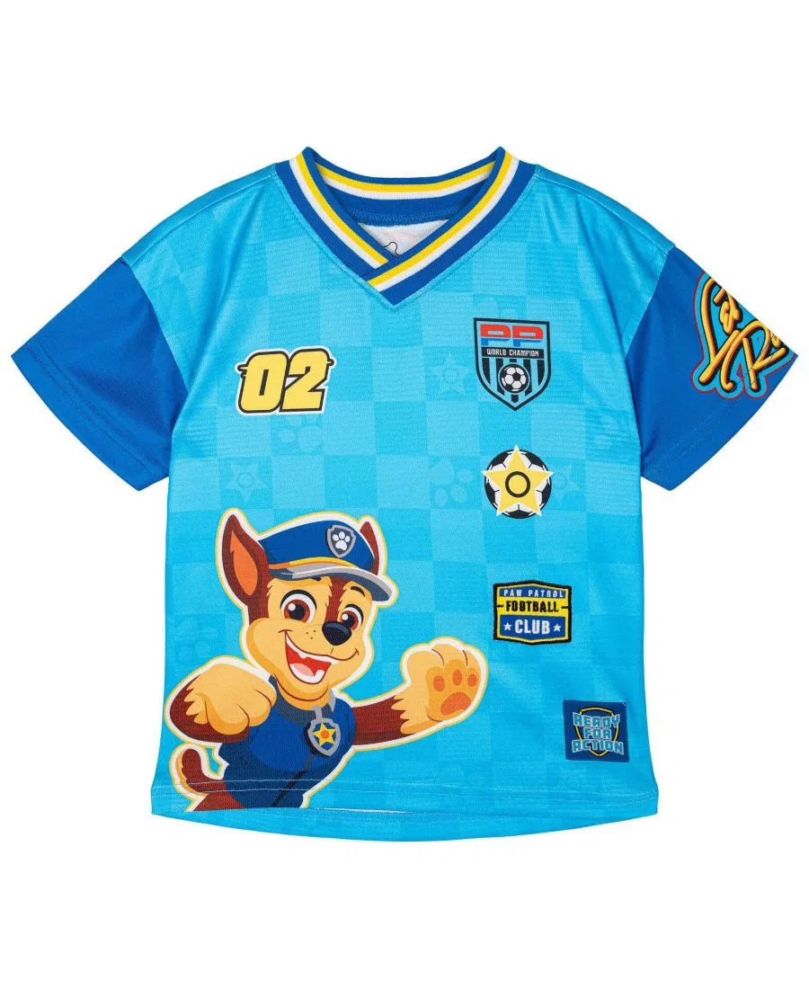 Детская футболка с коротким рукавом для мальчиков 2T-4T, с принтом Paw Patrol, Navy Blue Chase