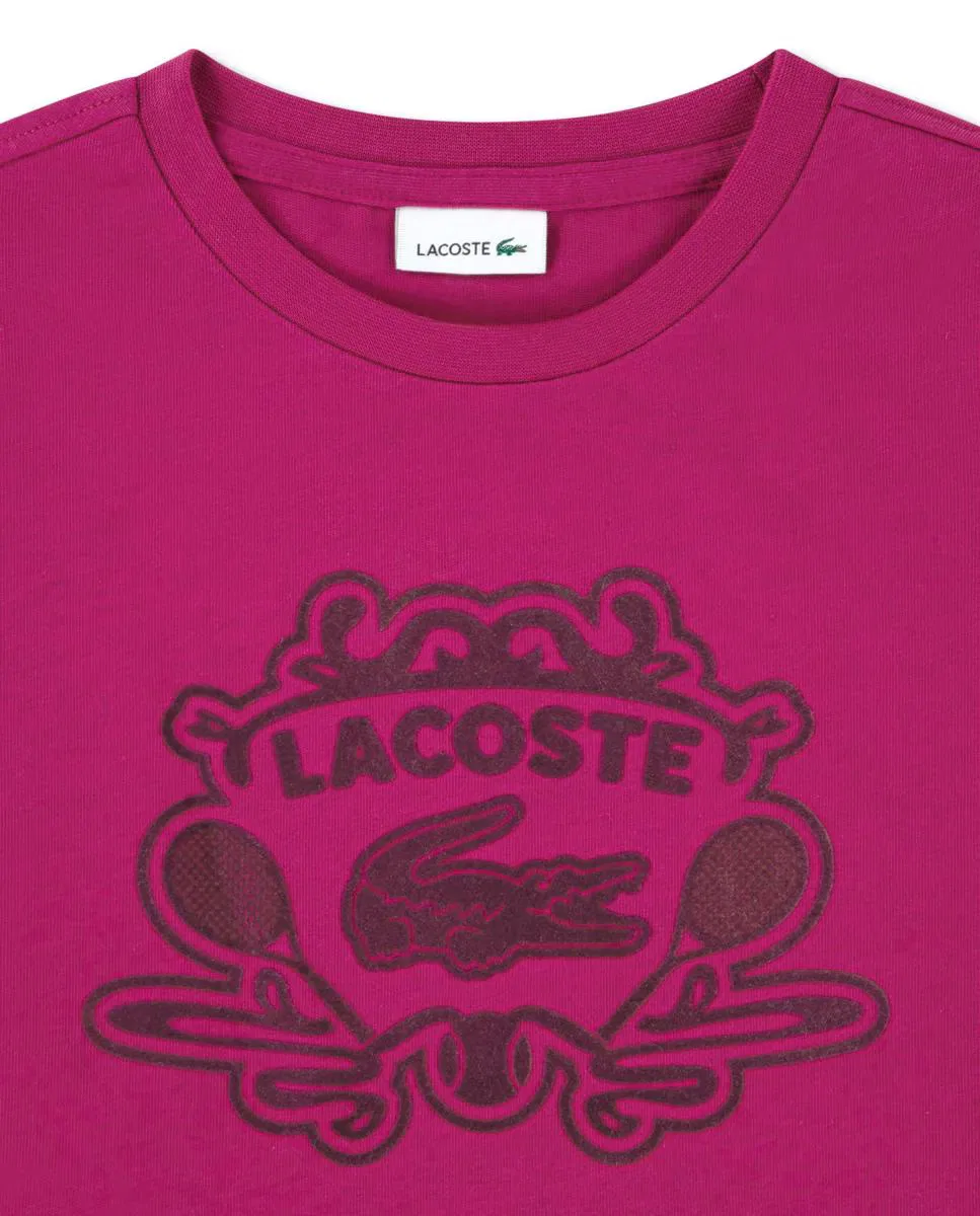 Футболка, Flocada Logotipo Extragrande, Lacoste, розовый — фото 3