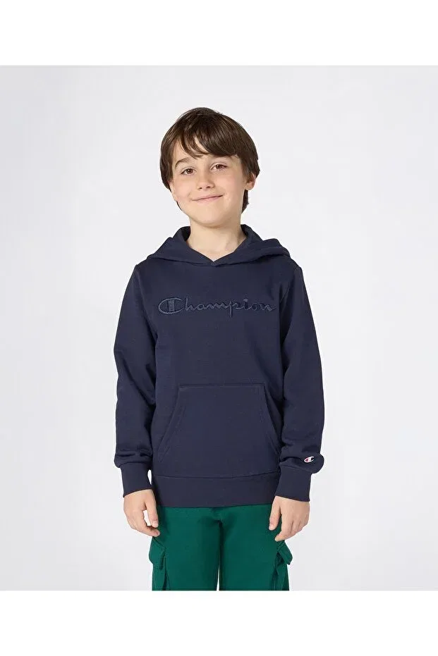 Детское худи для девочек хлопковое Champion, Navy Blue