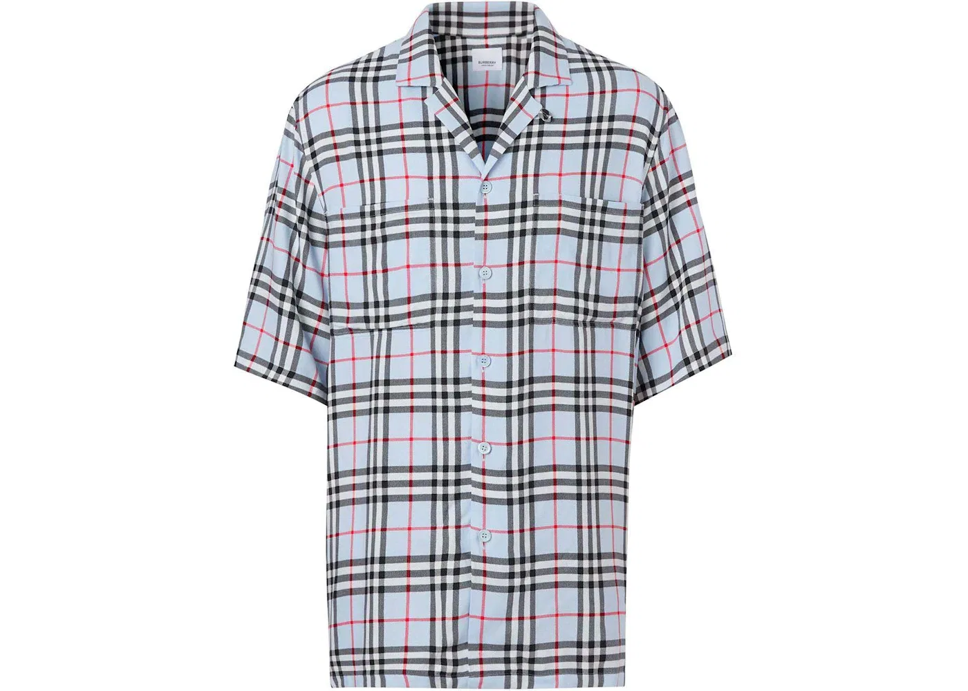 Мужская рубашка с коротким рукавом Burberry Shirt, Pale Blue