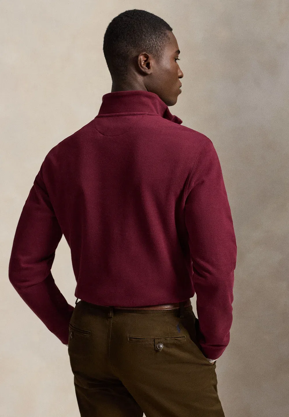 Толстовка с застежкой-молнией до середины груди Polo Ralph Lauren, Classic Wine — фото 3