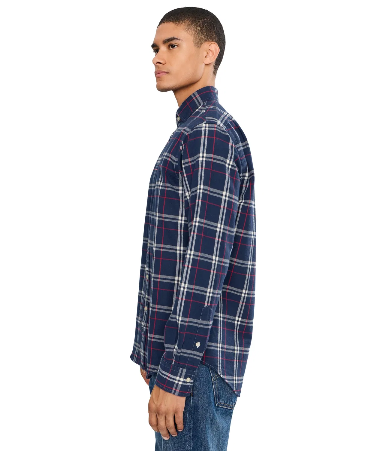 Классическая клетчатая рубашка Оксфорд Polo Ralph Lauren, Navy/Red/White — фото 3