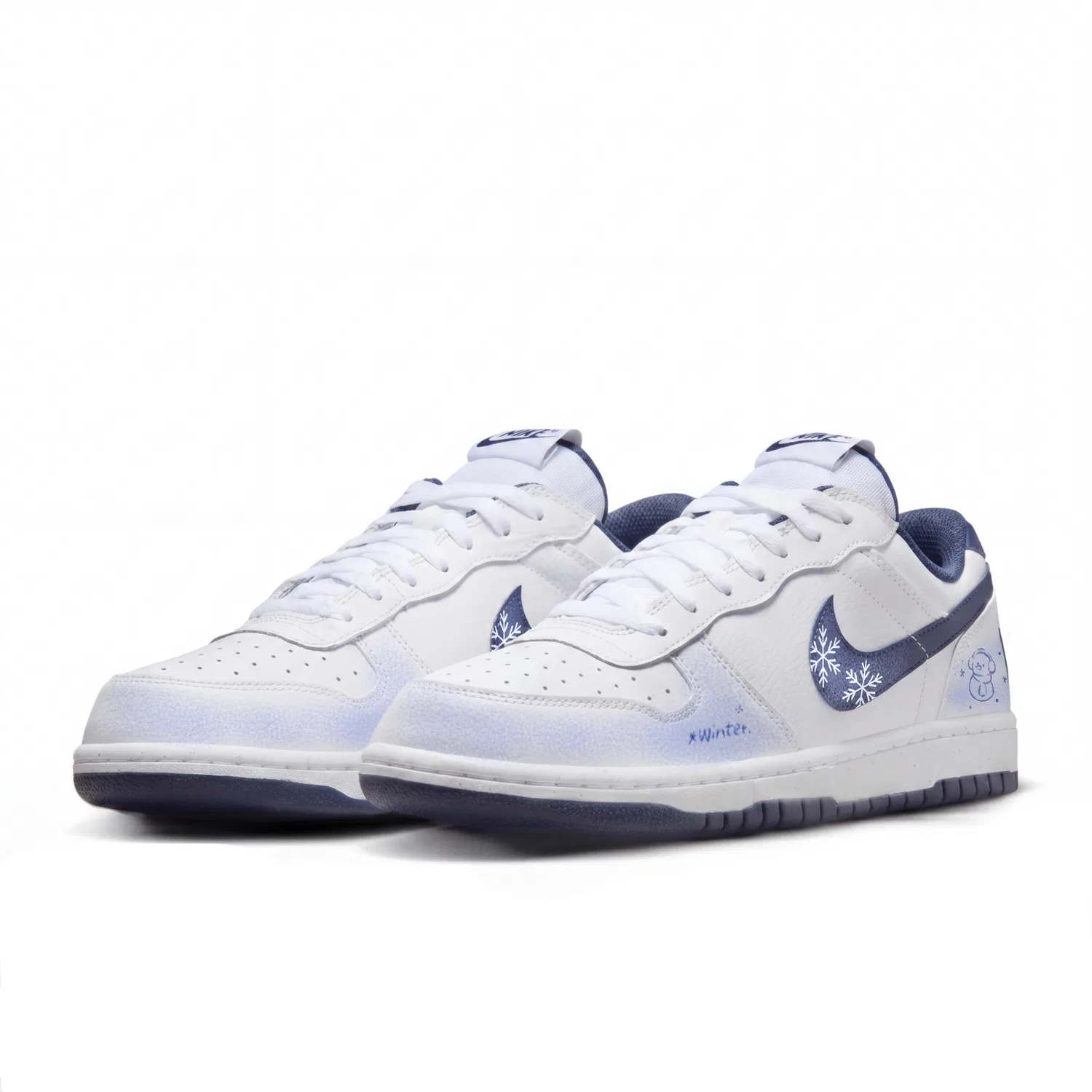 Скейтбордические кроссовки Nike Big Low White Blue — фото 4