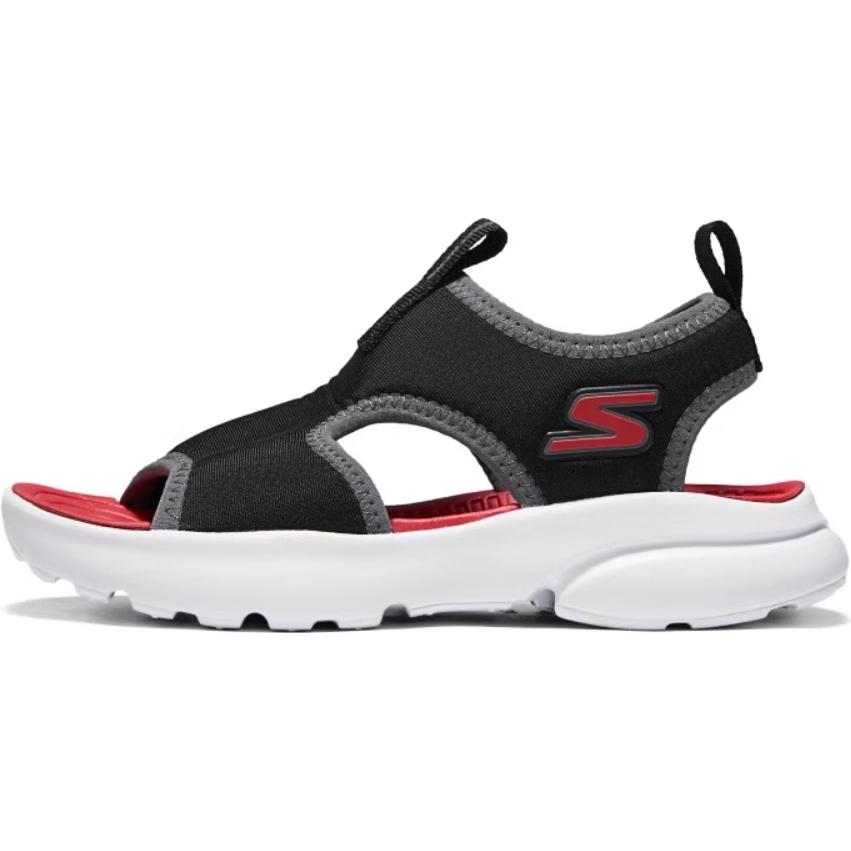 

Детские сандалии с низким верхом, устойчивые к истиранию и скольжению Skechers Kids, черный
