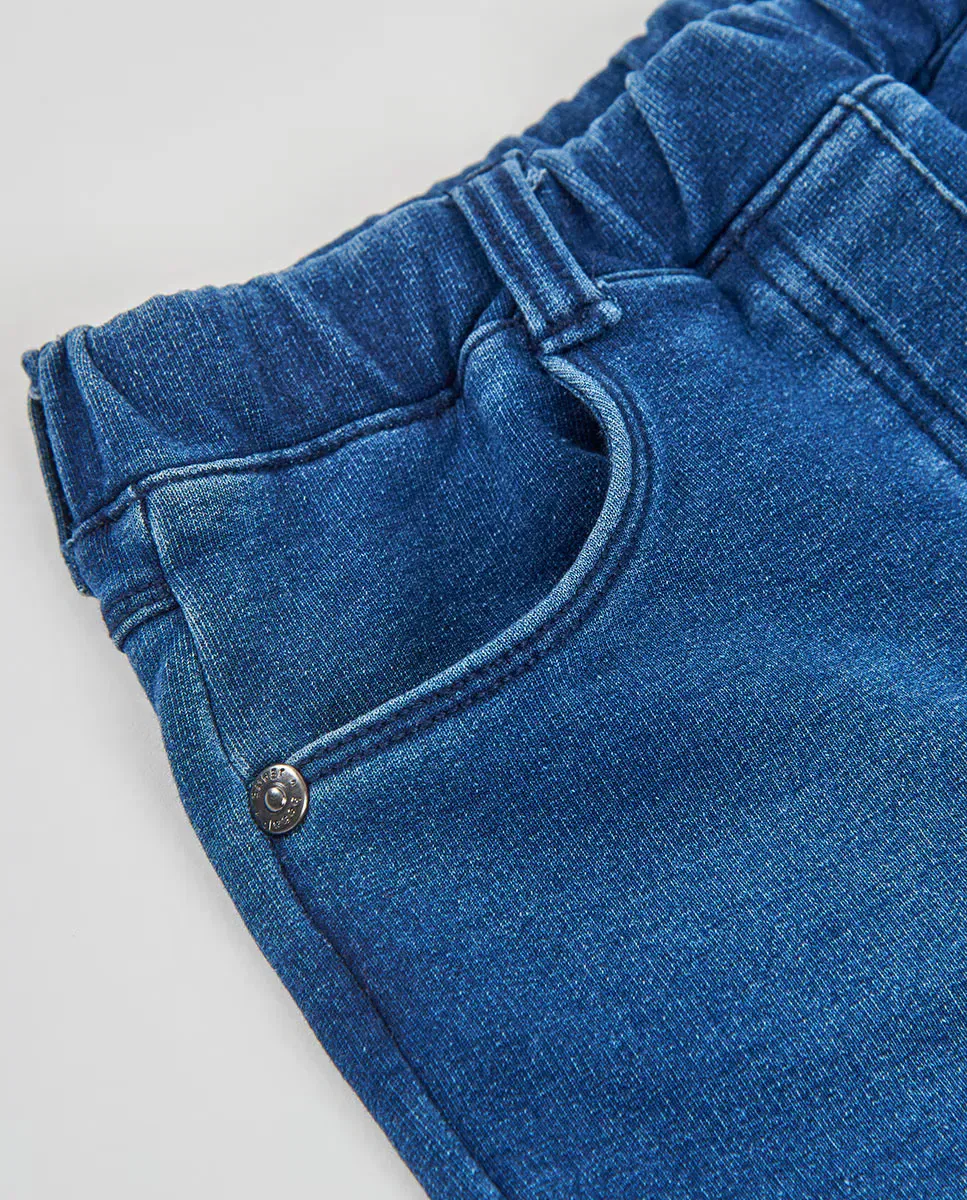 Детские шорты для девочки из футера Boboli, Azul Denim — фото 2