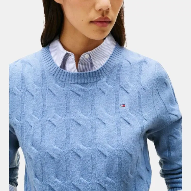 Свитер с круглым вырезом, Light Blue, Tommy Hilfiger — фото 4