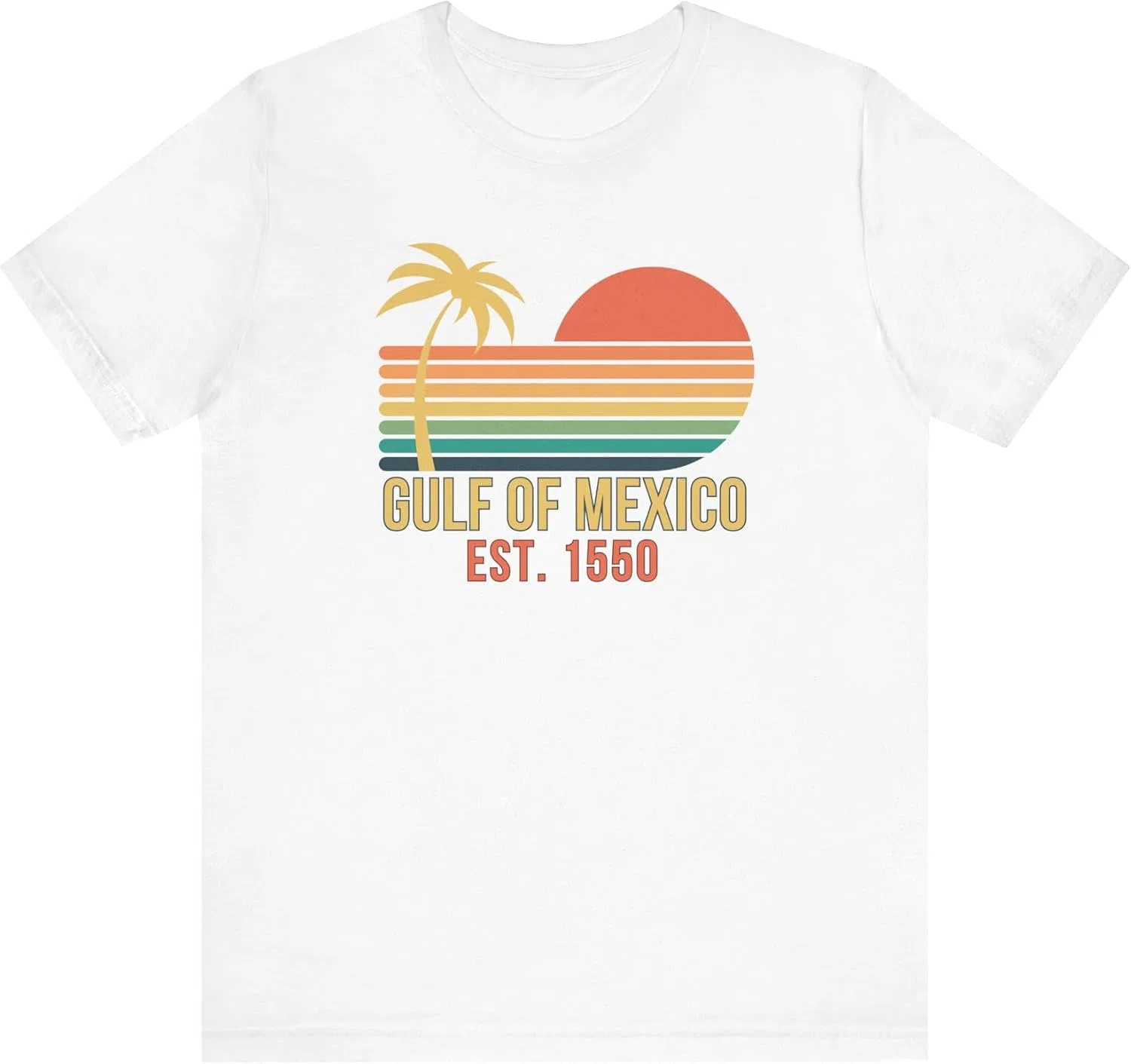 Футболка с принтом Gulf of Mexico Bella Canvas, White