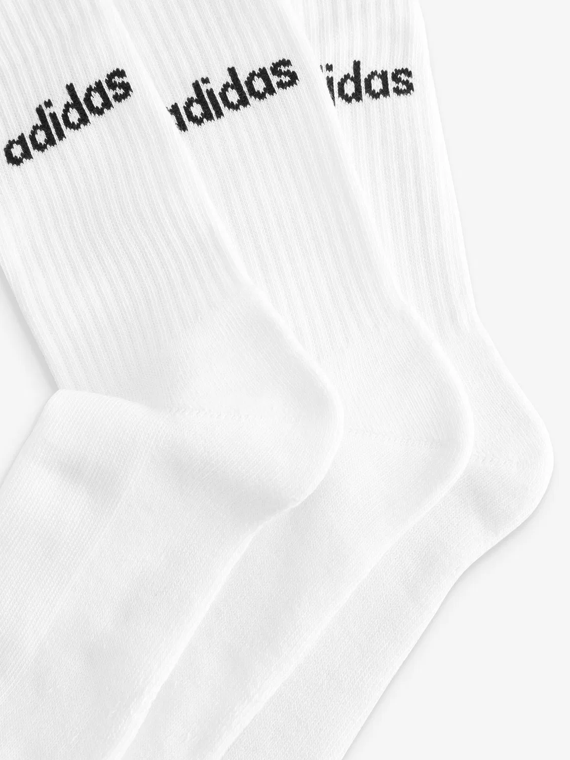 Носки классические, линейный дизайн, 3 пары adidas, белый — фото 4