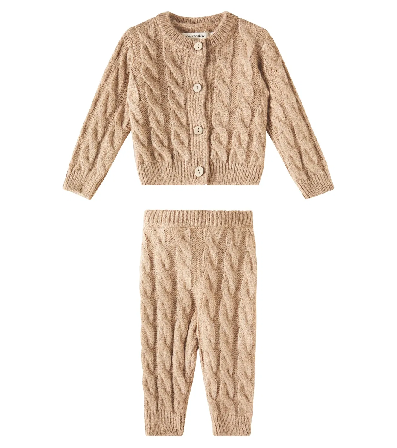 Комплект кардигана и брюк Baby River The New Society, Pale Taupe Melange