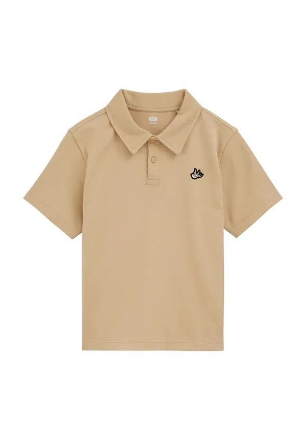 Футболка поло из пике, Polo shirt We Fashion, beige, бежевый — фото 4