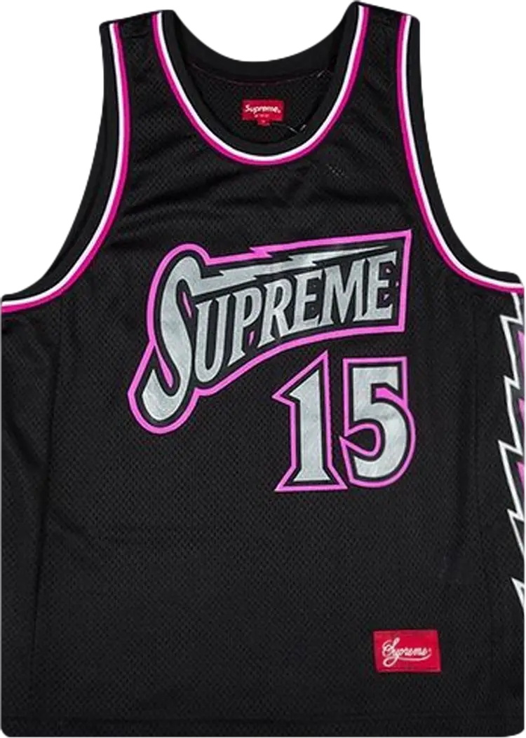 

Футболка Supreme Bolt Basketball Jersey 'Black', черный