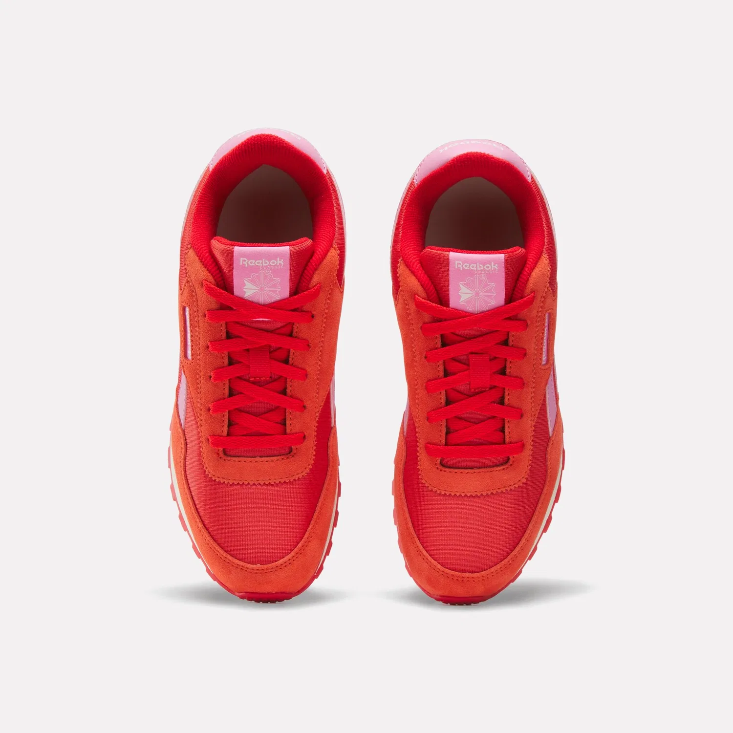 Детские кожаные кроссовки Classic Reebok Classic, Sport Red/Playful Pink/Chalk — фото 3