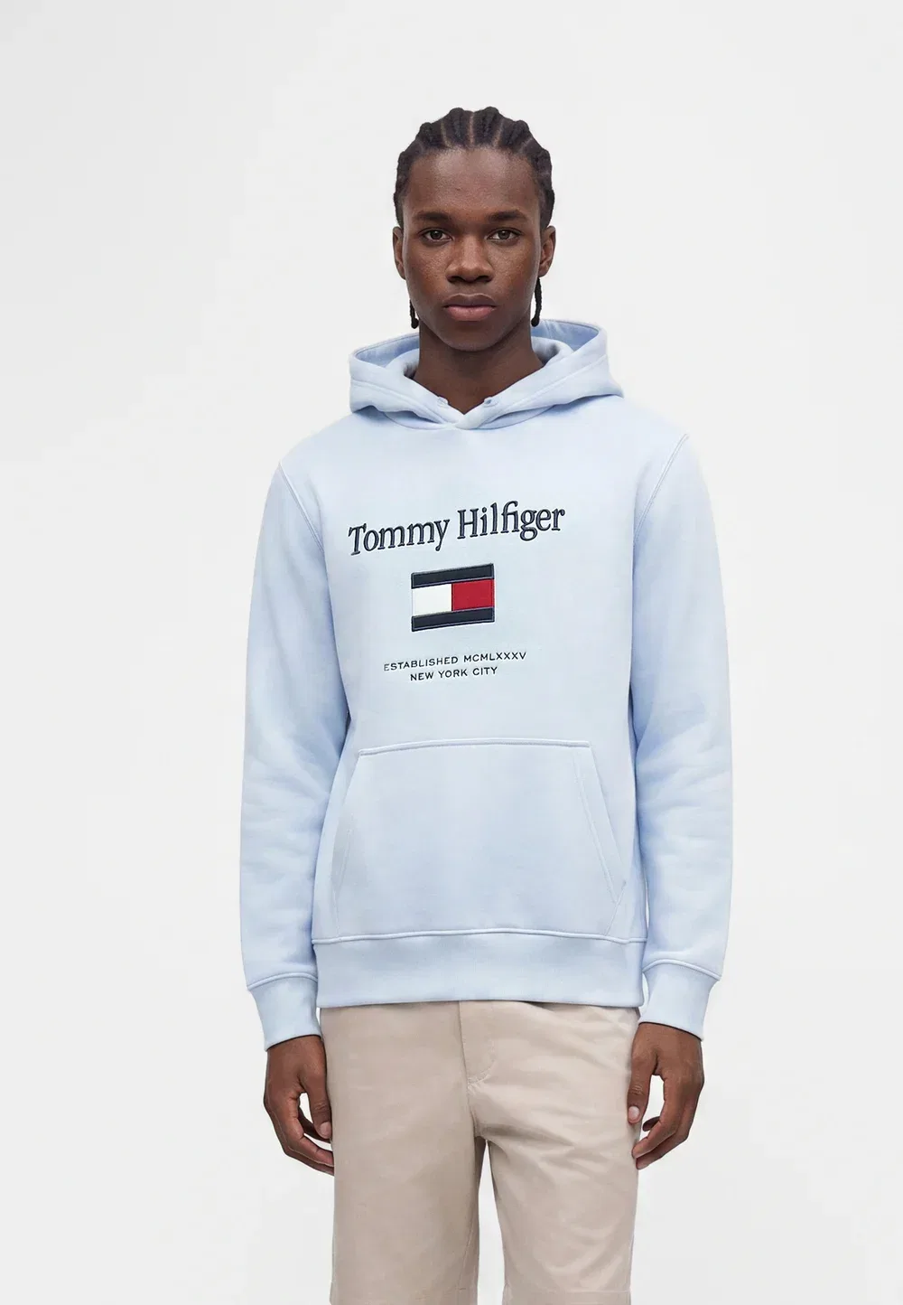 Толстовка с эмблемой флага - толстовка Tommy Hilfiger, Sky Blue