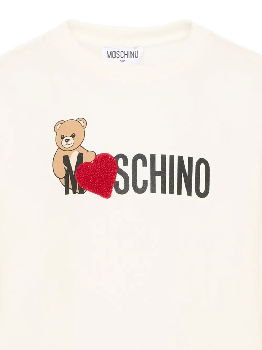 Платье с логотипом и оборками Moschino Kids, бежевый — фото 3