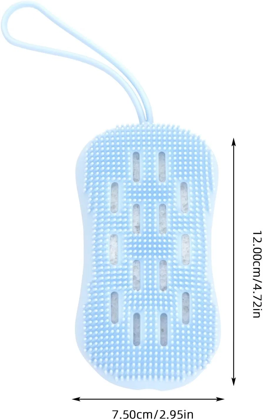 Многофункциональная силиконовая скраб-щетка для душа Luxshiny, 12 x 7.5 x 3.8 см — фото 2