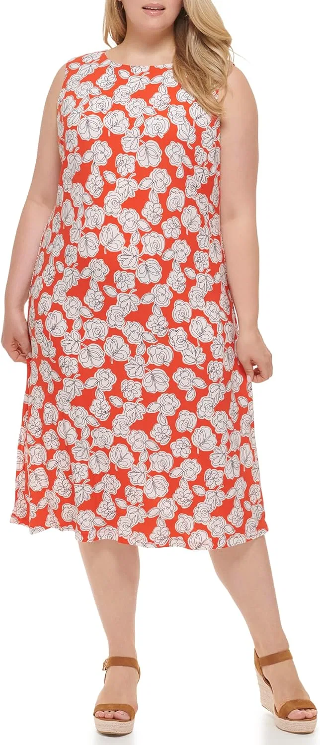 Женское платье миди без рукавов Tommy Hilfiger, Grenadine Multi