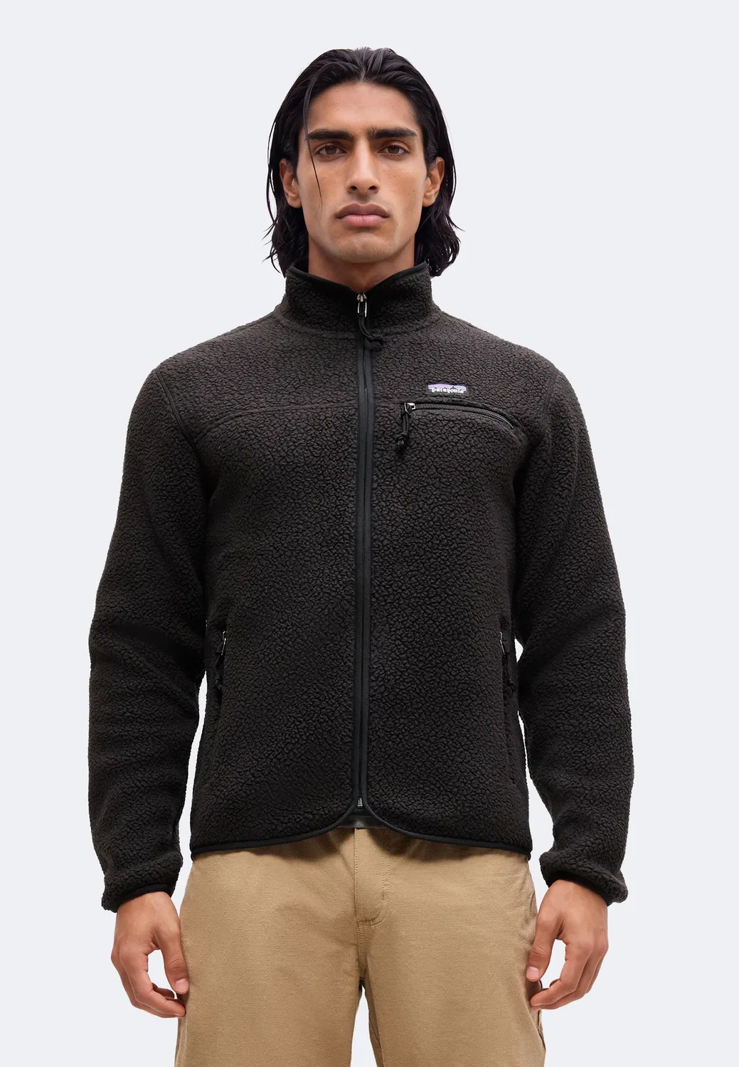 Ретро - флисовая куртка Patagonia, Black