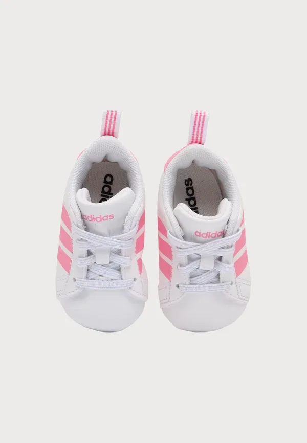 Детские туфли Grand Court Crib унисекс - первые туфли Adidas Performance, белый/розовый — фото 4