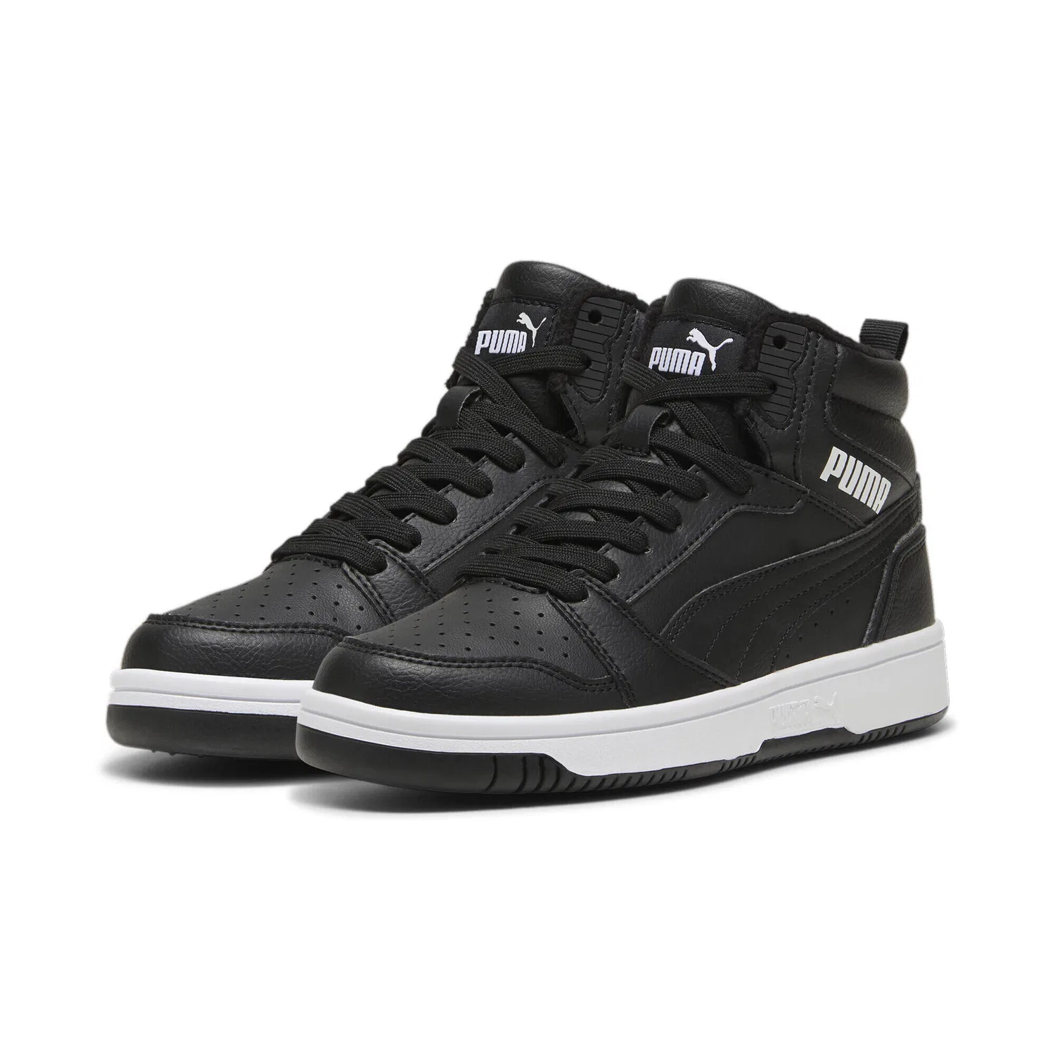 Детские кроссовки с высоким верхом Rebound V6 Puma, Schwarz Weiss
