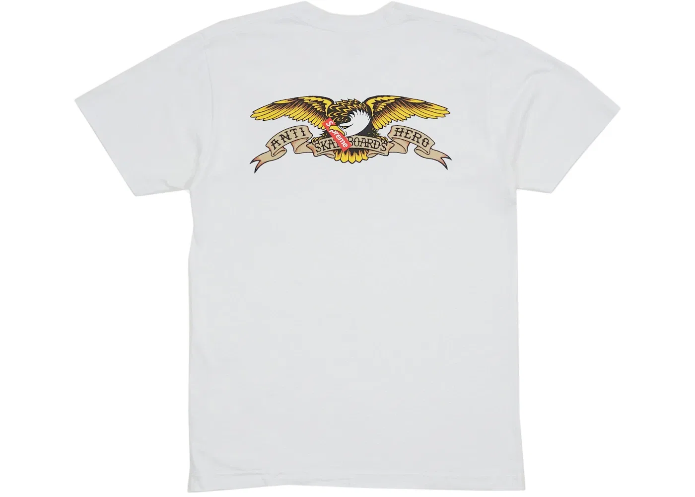 Мужская футболка с принтом Supreme Anti Hero Eagle Pocket Tee, White