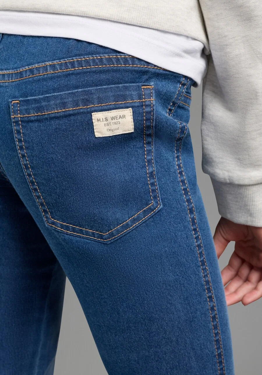 Джинсы H.I.S EM Slim fit синего цвета — фото 4