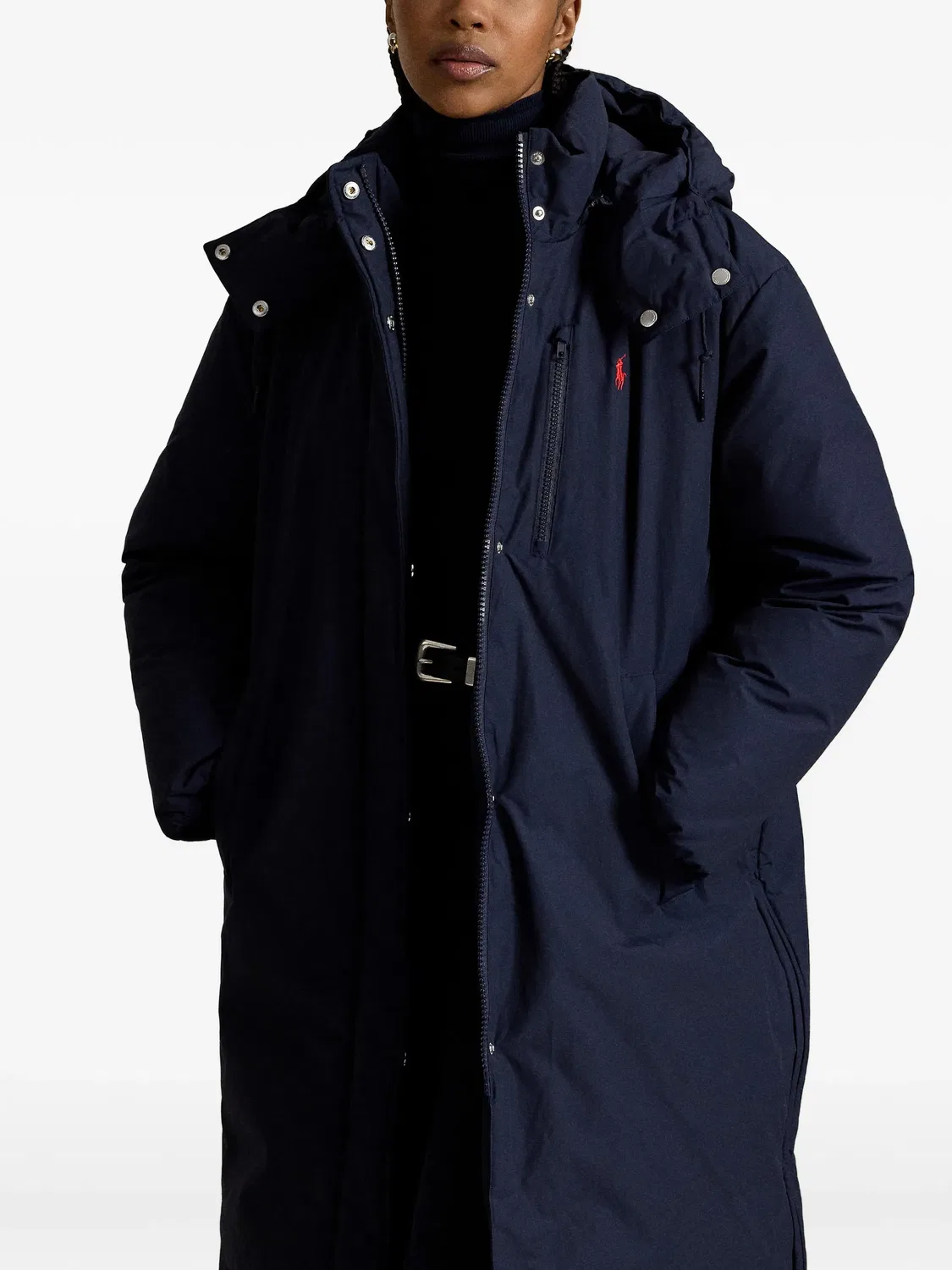 Пальто Carly с капюшоном синего цвета Polo Ralph Lauren, синий — фото 3