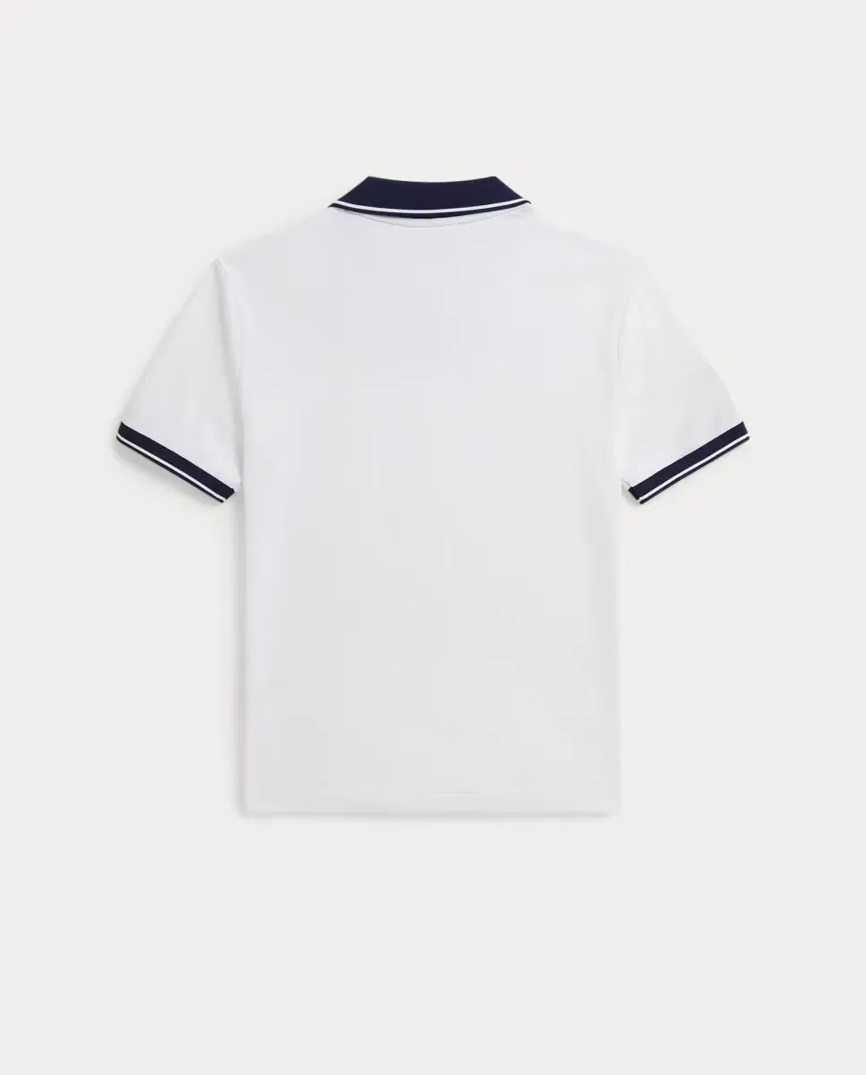 Детский поло для мальчиков хлопковое Polo Ralph Lauren, Blanco — фото 2