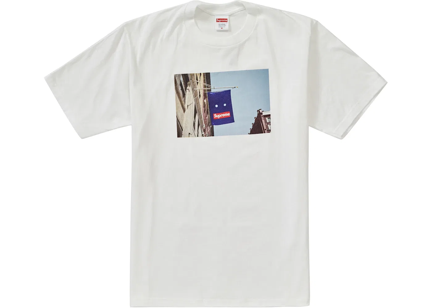 Мужская футболка с принтом Supreme Banner Tee Supreme, White