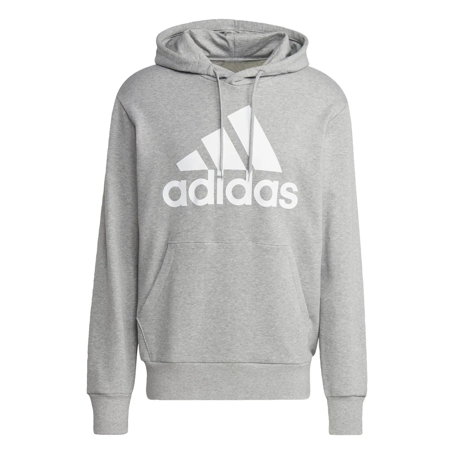Мужское худи с принтом Essentials French Terry Big Logo Adidas, Grau — фото 2